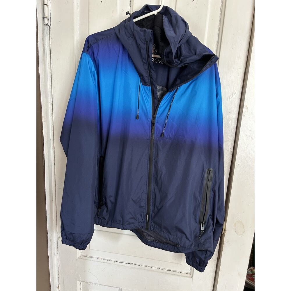 Body Glove Men's Size XXL Blue Purple Ombre Lightweight Windbreaker Jacket